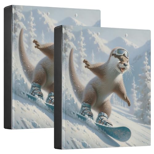 Sporty Otter Notizbuch, Schneewittchen, großer Ordner, 1 Packung Kunststoff-Ringbuch von Joitme