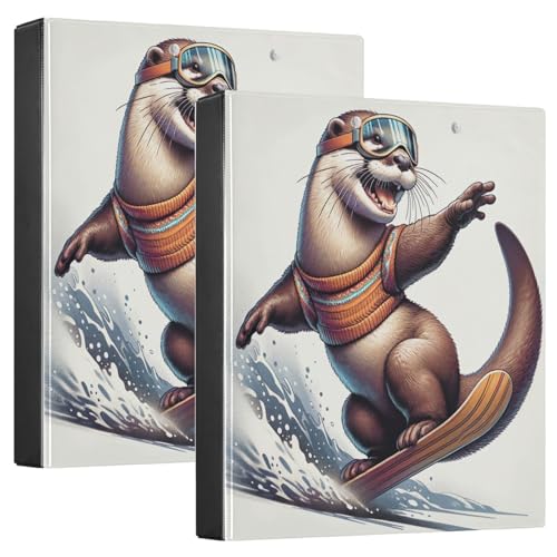 Sporty Otter Schneewittchen Ringbuch, hält 200 Blatt, 1 Packung 3-Loch-Ordner von Joitme