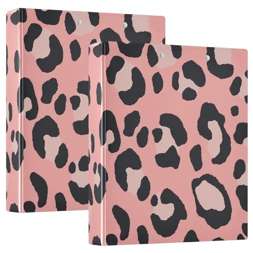 Trendy Leopard Pink 3-Ring-Rezeptbuch, großer Ordner, 1 Packung 3-Ringbuch mit Klemmbrett von Joitme