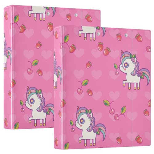 Unicon Pink Rezeptbuch mit 3 Ringen, 1 Packung Ordnermappe, Ordner-Klemmbrett von Joitme