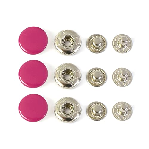 Jojomino 10 Sets 12–17mm Bunte Druckknöpfe, Druckknöpfe zum Nähen von Leder, Kleidung, Taschen, Dekorationszubehör, 17mm von Jojomino