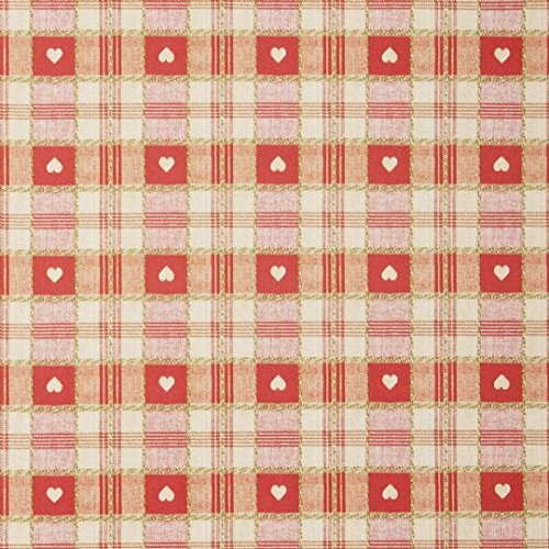 Jolee roten Herz Check PVC Tischdecke, rechteckig,, PVC, rot, 140 x 80 cm von Jolee Fabrics