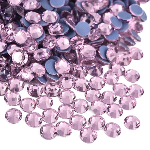 Jollin Hot Fix flache Rückseite Strass Glas Strass Gem, Pink, SS30 288 Stück von Jollin