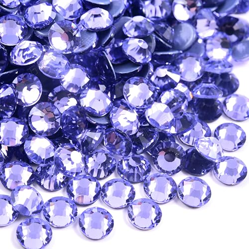 Jollin Hotfix-Kristall-Strasssteine mit flacher Rückseite, Glasdiamanten zum Basteln, Basteln, Dekorationen, Kleidung, Schuhe, 4,8 mm, SS20, Violett, 2880 Stück von Jollin