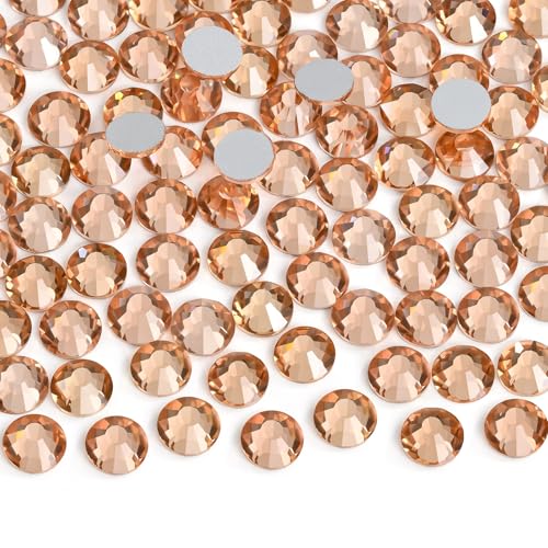 576pcs Jollin Strass Perlen mit flacher Rückseite zum Kleben Champagner SS20 von Jollin