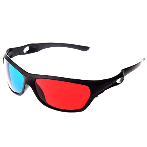 Jolsaawie Rot und Blau/Blaugruen Anaglyph Einfacher Stil 3D-Brille Fuer 3D Film Spiel (Extra Upgrade-Stil) von Jolsaawie