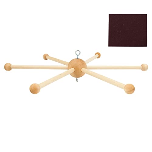 Jomewory Handyhalter Für Kinderbett, Mobiler Aufhänger Kit aus Holz Für Babys, Krippe Aufhänger Rahmen Für Bett Glocke Windspiele, Baby Schlafzimmer Decke Mobiles Spielzeug Dekoration von Jomewory