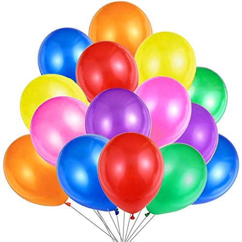 100 Mehrfarbige Luftballons Bunt Helium, Ballon Bunte Latex Premiumqualität 30 cm Partyballon Deko Bunte Dekoration fur Geburtstags von Jonami