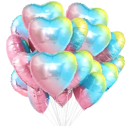 25 Herz Folienballons Pastell Helium Luftballon, Romantisch Deko, Dekoration für Romantische Atmosphäre, Heiratsantrag, Valentinstag Deko und Hochzeit von Jonami