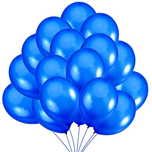 50 Luftballons Blau Ballons 36 cm Partyballon Deko 3,2g. Dekoration für Dunkelblau Party, Geburtstag, Baby Shower, Baby Dusche von Jonami