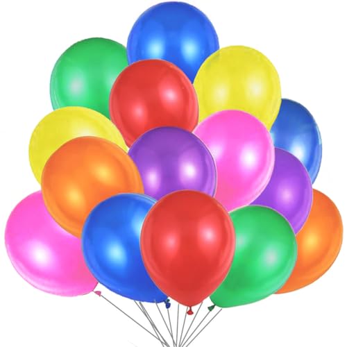 Mehrfarbige Luftballons Bunt Helium, Ballon Bunte Latex 30 cm Partyballon Deko Bunte 2,8g Dekoration fur Geburtstags - 50 stk von Jonami