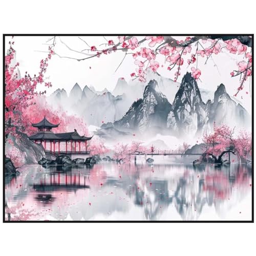 Diamond Painting Chinesische Landschaft 25x40 cm Malen Nach Zahlen Erwachsene Diamant Painting Bilder, Full Runde Steine Diamond Painting Kinder, DIY Simple Diamond Painting Set für Wand Dekor Y/622 von Jonceen