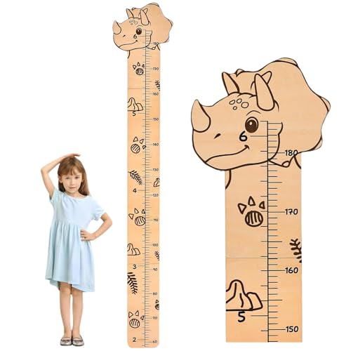 Jongyumo Kinder Messlatte aus Holz, Wandmontage Cartoon Tier Wachstumsmesslineal, Größenmesser Messlineal Kinder Höhe Diagramm Wandsticker Wand Dekoration für Baby & Kleinkinder Zimmer von Jongyumo