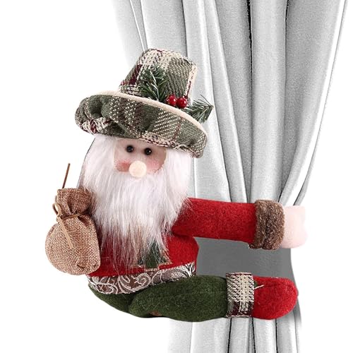 Schnallen für Weihnachtsvorhänge,Raffhalter für Weihnachtsvorhänge | Schnallenverschluss für Weihnachtsvorhänge | Niedlicher Puppen-Fensteranhänger, Weihnachtsschmuck, Puppenverschluss, 3D-Display für von Jongyumo