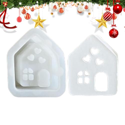 Silikonformen Gießformen Häuser, 3D Silikonform Haus, Weihnachten Silikonform Haus, Wiederverwendbare, Antihaftbeschichtete Seifenformen Aus Gips Harzformen Für Seife von Jongyumo