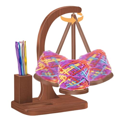 Wollabwickler, Magnetischer Garnständer aus, Rotierender Yarn Winder Garnrollenhalter, Garnhalter Wollhalter für Häkel und Strickzubehör Geschenke für Strickliebhaber von Jongyumo