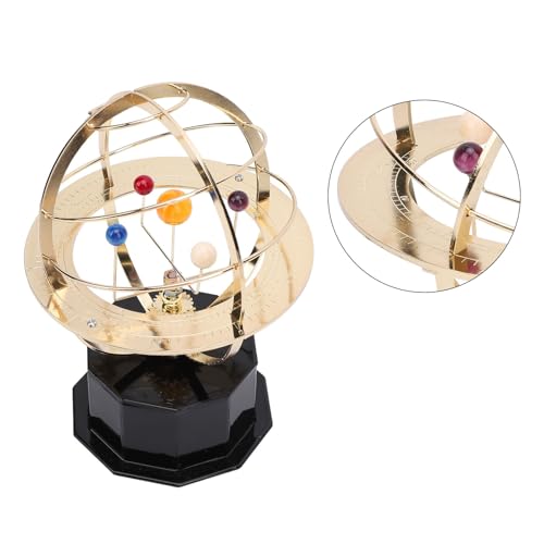 Sonnensystem Modell Eisen Kunststoff Grand Orrery Lernspielzeug Home Office Ornament Gold Schlafzimmer Wohnzimmer von Jonlaki