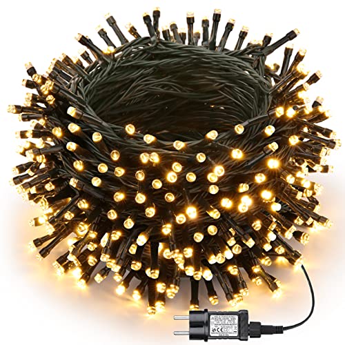 Joomer Lichterkette Außen 400 LED, 39.9M Warmweiß Weihnachtsbaum Strombetrieben mit Timer,8 Modi Wasserdicht Weihnachtsbeleuchtung Deko für Outdoor Innen Weihnachten Party Garten Hochzeit von Joomer