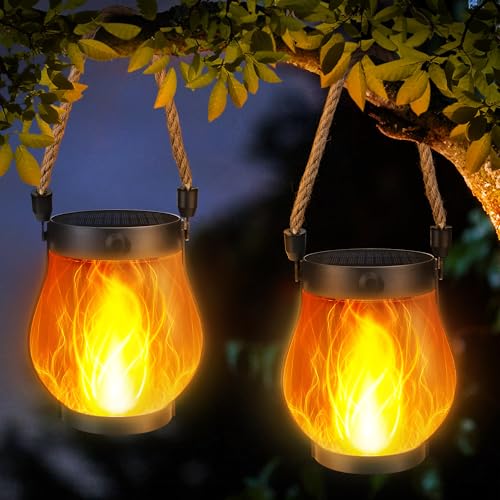 Joomer Solar Lichterkette Lampion Außen, 2 Stück Wasserdicht Solar Lichterkette Auße Beleuchtung für Garten, Terrasse, Hof, Haus, Weihnachten Deko(Warmweiß) von Joomer