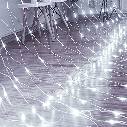 Jopassy 300er LED Lichternetz Lichtervorhang Lichterkette Kaltweiß Deko Leuchte Innen und Außen mit Stecker(4.5x1.6m, 8 Modi) von Jopassy