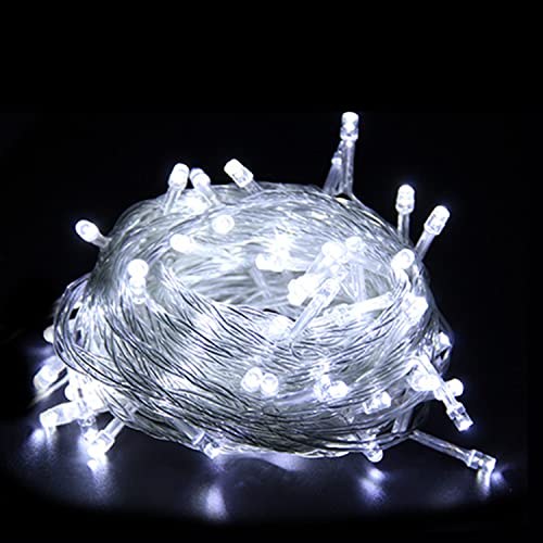 Jopassy 30m 300LEDs LED Lichterkette Außen Innen Dekoration, Weihnachtsbeleuchtung Lichterkette mit 8 Leuchtmodi und Memory-Funktion, IP44 Wasserdicht mit Stecker, Kaltweiß von Jopassy