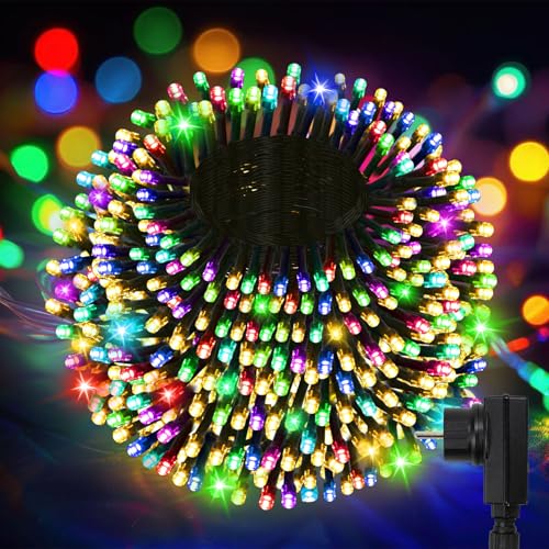 Jopassy Outdoor Lichterkette Weihnachtsbeleuchtung Bunt 20m 200LED String Lights Außenlichterkette mit 8 Modi für Balkon Inner Zimmer Deko Fenster Geländer Terrasse von Jopassy