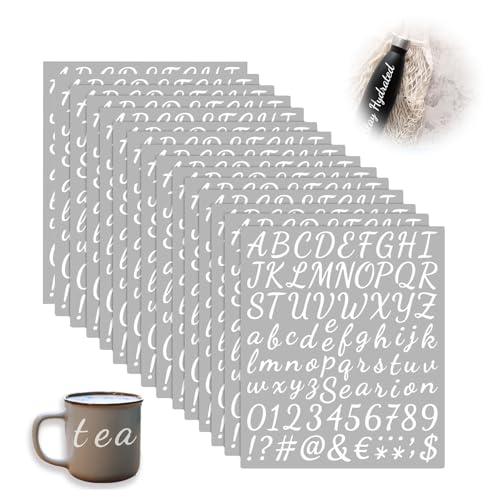 15 Blätter Buchstaben Aufkleber, Selbstklebende Weiß Vinyl Alphabet Aufkleber, Nummern Buchstaben Sticker für Postfach, Schilder, Adressnummer, DIY Scrapbooking von Jormftte