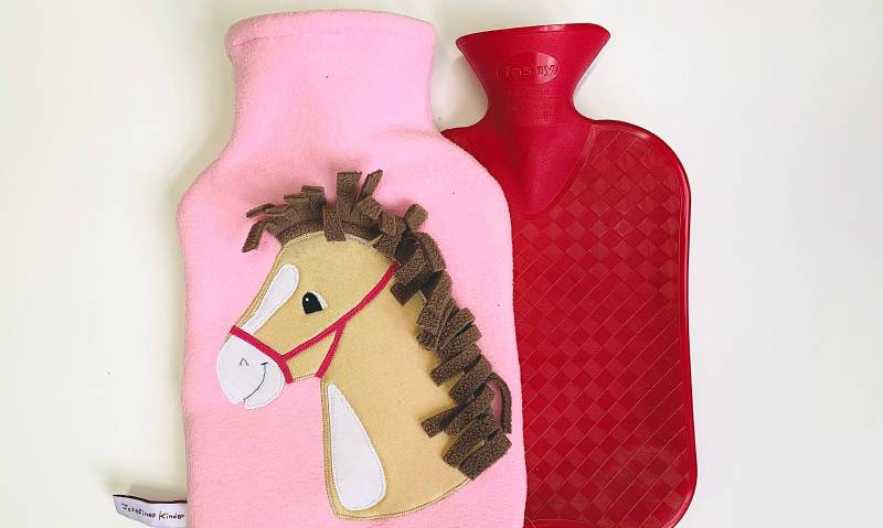 Rosa Bezug Wärmflasche Pferd, Pony von JosefinesKinder