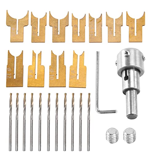 Holzperlen-Bohrer, Kugelklinge, Fräser-Set, 24-teilig, Hartmetall, kugelförmige Buddha-Perlen, Holzbearbeitungs-Set von Josenidny