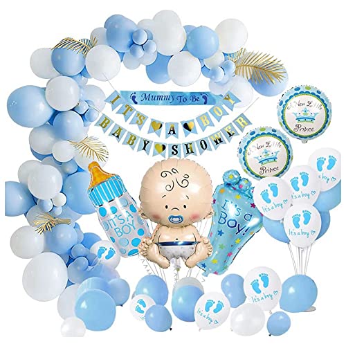 Josenidny Babyparty Dekorationen Junge, Baby Shower Blau Luftballons Set, Baby Shower für Junge, ein Junge Baby Shower Banner von Josenidny