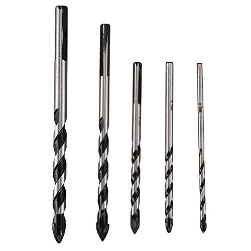 Wolframkarbid-Bohrer-Set für Porzellan, Keramik, Fliesen, Beton, Ziegel, Glas, Kunststoff, Mauerwerk und (3 mm, 4 mm, 5 mm, 6 mm, 8 mm) von Josenidny