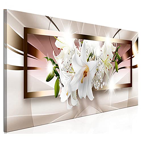 5D Diamond Painting Kit Lilie Blumen DIY Diamant Painting Bilder Set Groß Voll Crystal Strass Stickerei Kreuzstich Diamant Gemälde Mosaik Handwerk Art Home Wall Décor Square drill 60x120cm von Josog