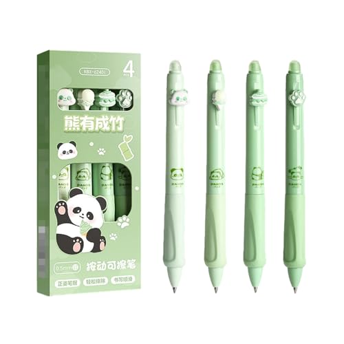 4 Stifte/Box – 0,5 mm Cartoon-niedlicher, löschbarer Stift, neutraler Stift, Thermo-Radiergummi, neutraler Stift – Xiong Youchengzhu (blau) von Joucien