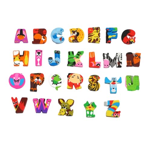 Creative Cartoon Alphabet Group Creative Eraser 26 English Letter Eraser Set-D von Joucien