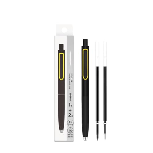 Joucien 0,5 mm Time Capsule Push-Up-neutraler Stift, stummes Design, Dual-Kugelschreiber, neutraler Kugelschreiber, 6 schwarze Barrels von Joucien