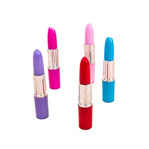 Joucien 4PC-0,5 mm kreativer niedlicher Lippenstift-Kugelschreiber, schnelltrocknender blauer Kugelschreiber - Burdy - Blau - Kugelschreiber von Joucien