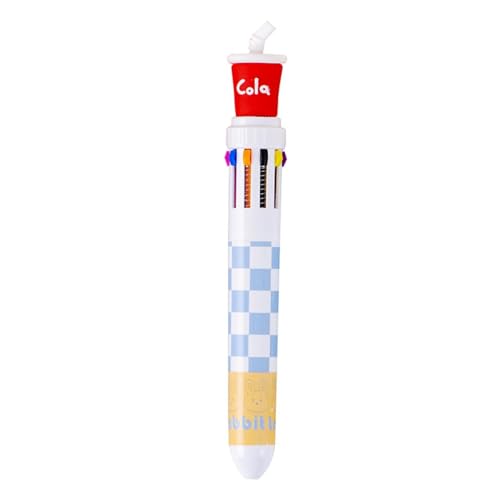 Joucien 5 Stück - 0,5 mm kreativer Kugelschreiber in zehn Farben, für Studenten, Zeichnen, Graffiti, Press-Kugelschreiber, Cola von Joucien