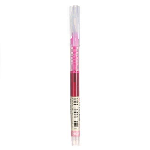 Joucien Flüssiger Kugelschreiber, 0,5 mm, 12 Farben, Spritzenspitze, schnell trocknend, neutraler Stift, Rosa, 3 Stück von Joucien