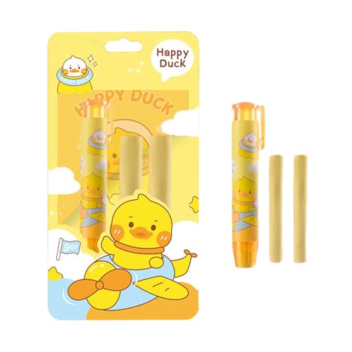 Kreativer Cartoon-Druckradierer, sauber ohne Spuren zu hinterlassen, Lippenstift-Radiergummi-Happy Duck von Joucien