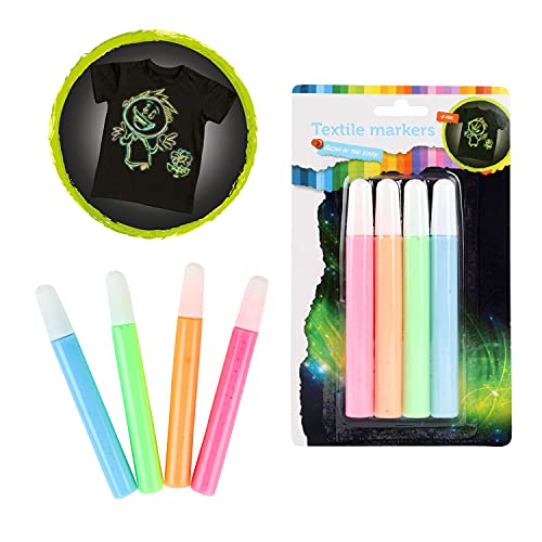 Jouet-Plus Glow in the Dark Fabric Marker, 4 Stück, Leuchtend im Dunkeln von Jouet-Plus