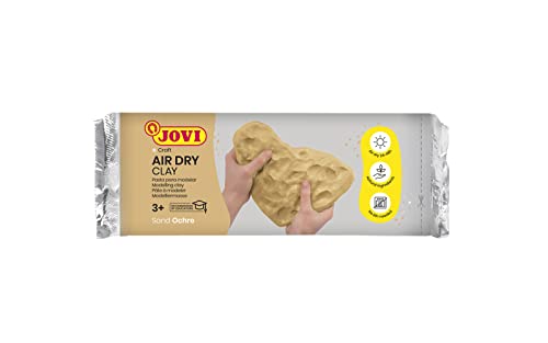 Jovi Air Dry Modelliermasse, gebrauchsfertig, lufttrocknend, auf Basis von Feuchtton, 250 g in sand von Jovi