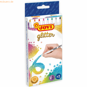 Jovi Fasermaler Glitter 1mm VE=8 Stück sortiert von Jovi