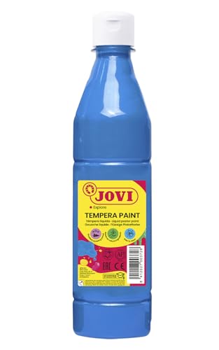 Jovi Plakatfarbe, malfertige Tempera auf Wasserbasis, 500 ml Flasche cyanblau von Jovi