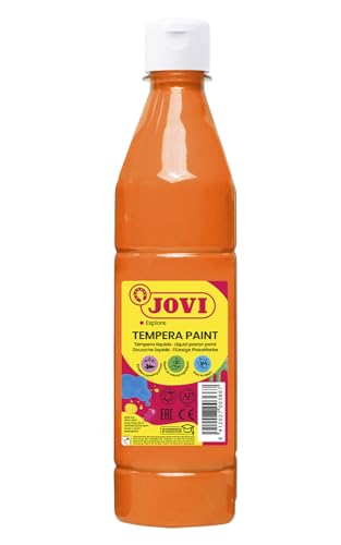 Jovi Plakatfarbe, malfertige Tempera auf Wasserbasis, 500 ml Flasche orange von Jovi