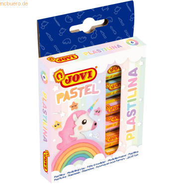 Jovi Plastilina Knete Pastellfarben VE= 6 Farben a 15g von Jovi