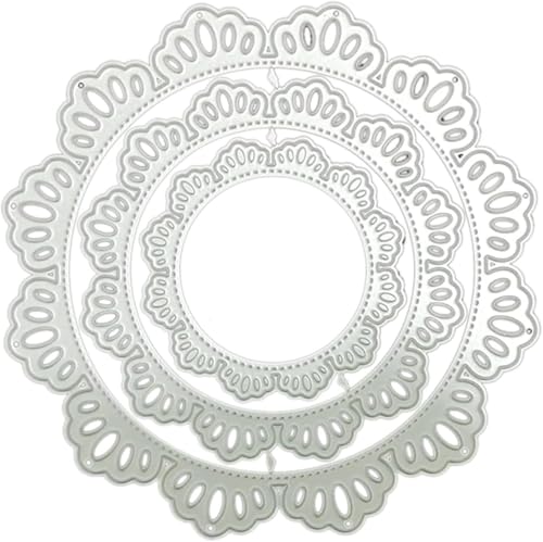 Mehrschichtige Kreisstanzform für Kartenherstellung, Nesting Circle Metal Cutting Dies Congratulations Stanzformen Prägeschablonen Vorlage für DIY Scrapbooking Dekor Hochzeit Geburtstag Segen Karte von Jowxsx