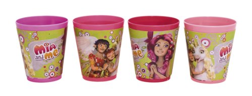 Joy Toy 118144 - Mia and Me Trinkbecher, Plastik, 4 Stück, 230 ml, 8 x 9 cm von Joytoy