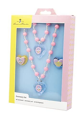 Joy Toy PRINZESSIN HERZENS ORDEN Schmuckset: 1 Perlenarmband, 1 Perlenhalskettchen, 2 Ringe - in Geschenkpackung 12x4x18 cm von Joytoy