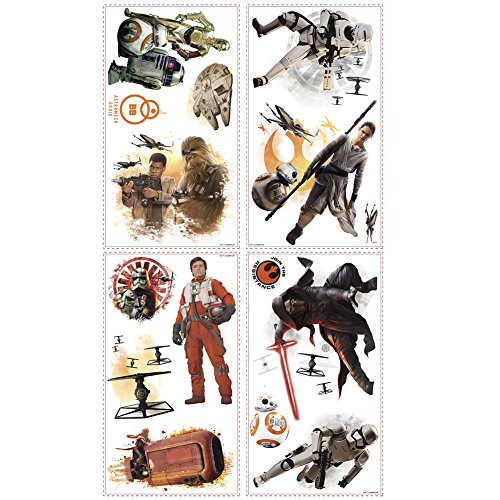 Joy Toy 30107 Wandtattoos Star Wars Episode VII 4 Blätter 15 Elemente von Star Wars