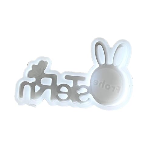 Holzanhänger Silikonformen Osterformen Silikonformen Osterhase Gießform Hase zum Gießen Ostern Silikonformen Ostern Gipsform Hase Gießform （A） GießFormen Silikon Ostern (White, 19x11.5x2.3cm) von JoyJoys